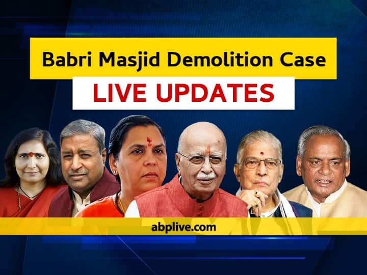 Babri Demolition Case Verdict LIVE: आडवाणी-जोशी और उमा समेत सभी 32 आरोपी बरी Babri Masjid Demolition Case Verdict Live Updates:All accused acquitted by Special CBI Court, news and updates Babri Demolition Case Verdict LIVE: आडवाणी-जोशी और उमा समेत सभी 32 आरोपी बरी