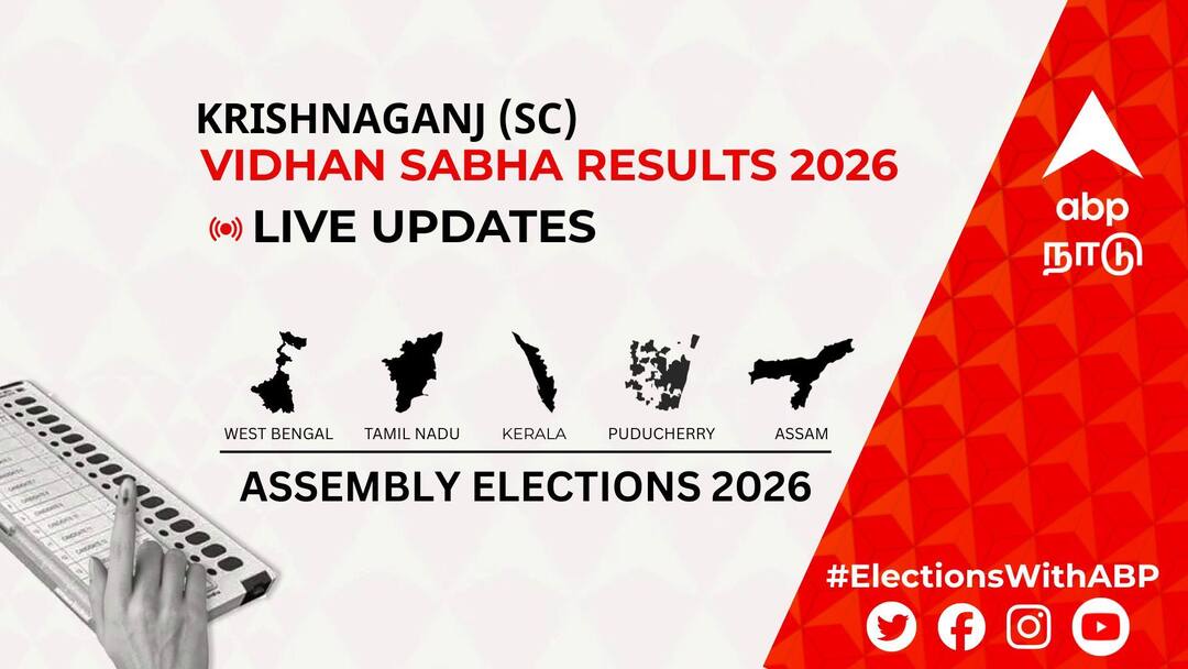 கிருஷ்ணகஞ்ச் (sc) தொகுதியில் Bjp-வின் Sukanta Biswas வெற்றி, Aitc-வின் Samir Kumar Poddar இரண்டாம் இடம் Krishnaganj (SC) Election Result 2026 LIVE Updates: Vote Counting Winner Loser West Bengal Assembly Election Latest News கிருஷ்ணகஞ்ச் (sc) தொகுதியில் Bjp-வின் Sukanta Biswas வெற்றி, Aitc-வின் Samir Kumar Poddar இரண்டாம் இடம்
